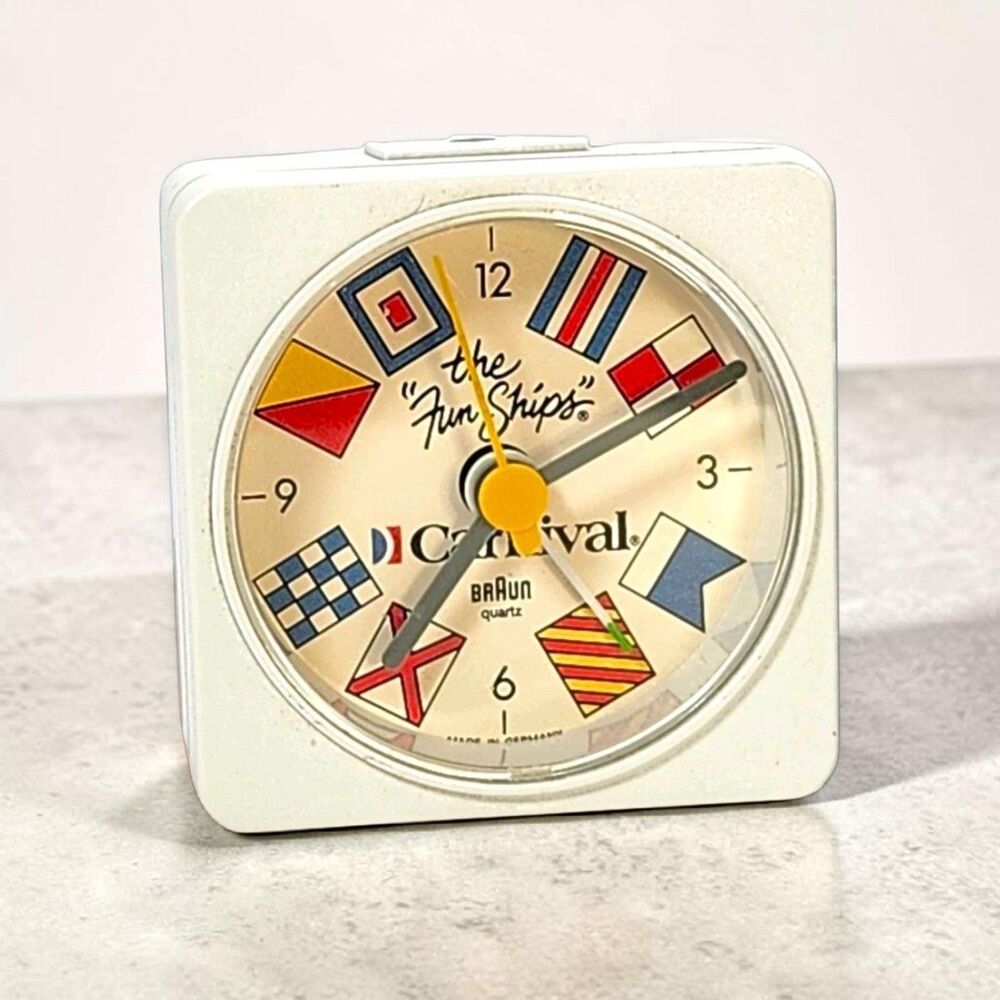 Braun AB 1A Carnival Cruise Fun Ships Quartz Travel Alarm Clock Made Germany